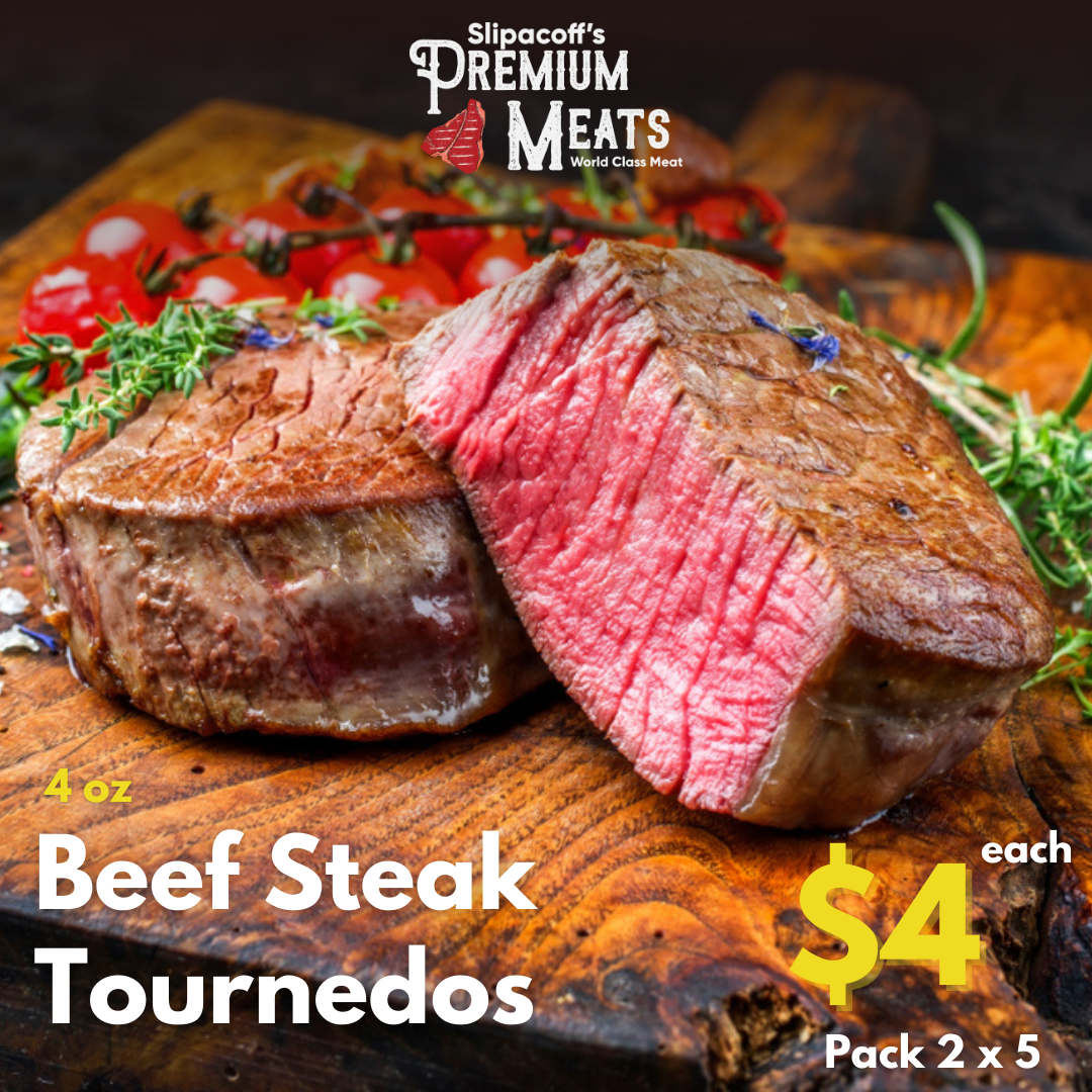 Beef Steak Tournedos 4 oz (10 pieces) 4 each Slipacoff's Premium Meats