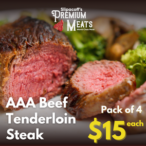 AAA Canadian Beef Tenderloin Steak 6 oz (pack of 4)