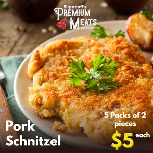 Pork Schnitzel (10 pieces) $2.50 each