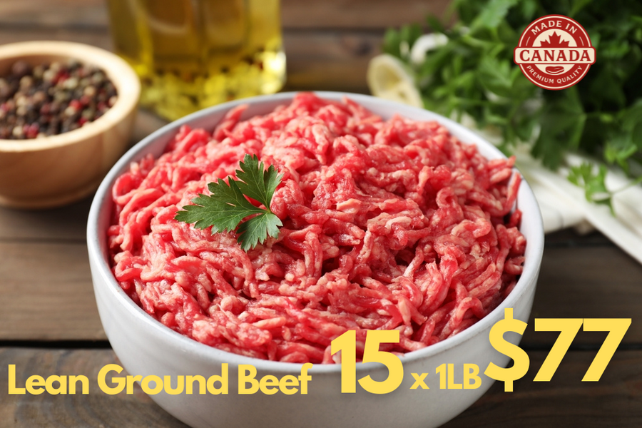 LEAN GROUND BEEF 15 x 1LB for $77